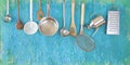 Kitchen utensils for commercial kitchen, restaurant ,cooking, kitchen concept Royalty Free Stock Photo