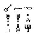 Kitchen utensils icon or logo isolated sign symbol vector illustration Royalty Free Stock Photo