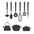 Kitchen utensils icons Royalty Free Stock Photo