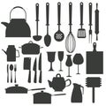 Kitchen utensils icons Royalty Free Stock Photo