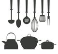 Kitchen utensils icons Royalty Free Stock Photo