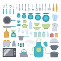 Kitchen utensils set.