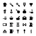 Kitchen Utensils Vector Icons 6 Royalty Free Stock Photo