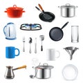 Kitchen utensils, vector illustration Royalty Free Stock Photo