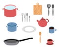 Kitchen utensils, vector set