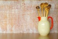 Kitchen utensils, wooden spoons Royalty Free Stock Photo