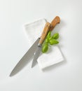 Set of two sharp pointed tip kitchen knives Royalty Free Stock Photo