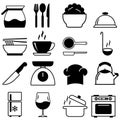 Kitchen vector icons set. cooking illustration symbol collection. kitchen utensils sign. Royalty Free Stock Photo