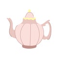 kitchen vintage teapot cartoon vector illustration