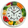 kitchen wall clock a retro style kitchen wall clock with a colo Royalty Free Stock Photo