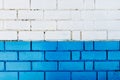 Abstract vertical modern square white brick tile wall texture background. Blue colour Royalty Free Stock Photo