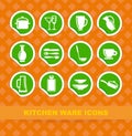 Kitchen ware icons Royalty Free Stock Photo