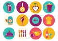 Kitchen ware icons Royalty Free Stock Photo