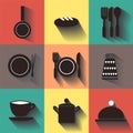 Kitchen ware icons Royalty Free Stock Photo