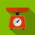 Kitchen weigher flat icon illustration