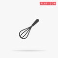 Kitchen Whisk flat vector icon. Hand drawn style design illustrations