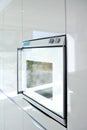 Kitchen white oven modern architecture detail Royalty Free Stock Photo