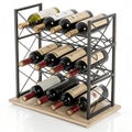 Kitchen wine rack isolated on white background Royalty Free Stock Photo