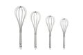 Kitchen Wire Whisk Eggs Beaters in Different Sizes. 3d Rendering