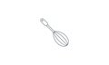 Kitchen wire whisk vector icon. Perfect pictogram illustration on white background.