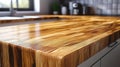 kitchen wood counter top Royalty Free Stock Photo