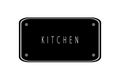 Kitchen written on a blackboard on a white background