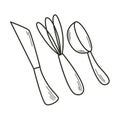 Kitchenware doodle sketch style Royalty Free Stock Photo