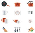 Kitchenware icon set