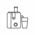 Kitchenware juicer icon, outline style