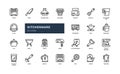 kitchenware kitchen utensil equipment for cooking or cookware household or restaurant detailed outline line icon