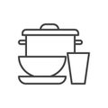 Kitchenware line icon, outline vector sign, linear style pictogram isolated on white