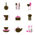 Kitchenware object set vector