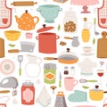 Kitchenware seamless pattern .