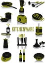 Kitchenware silhouettes Royalty Free Stock Photo