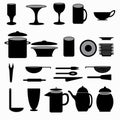 Kitchenware symbols collection vector illustration Royalty Free Stock Photo