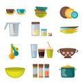 Kitchenware and utensil flat Royalty Free Stock Photo