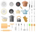 Kitchenware vector set.