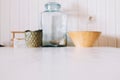 kitchenware white table Royalty Free Stock Photo