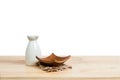 Kitchenware wooden on wooden table