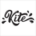 Kite board lettering logo