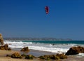 Kite Boarding in Malibu Royalty Free Stock Photo