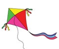 Kite clipart illustration vector isolated Royalty Free Stock Photo