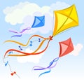 Kite and clouds background