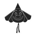 Kite clown vector icon.Black vector icon isolated on white background kite clown . Royalty Free Stock Photo