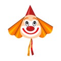 Kite clown vector icon.Cartoon vector icon isolated on white background kite clown . Royalty Free Stock Photo