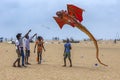 Kite festival at Negombo beach in Sri Lanka.