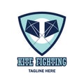 Kite fighting logo with text space for your slogan / tag line
