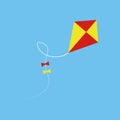 kite flat clipart vector illustration Royalty Free Stock Photo