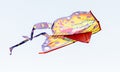 A kite in flight in the sky Royalty Free Stock Photo