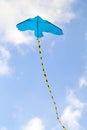 Kite flying against the blue sky on a sunny day Royalty Free Stock Photo